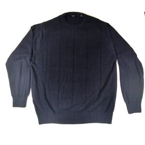 Haggar Men's Dark Navy Cable Knit Sweater Size XXL